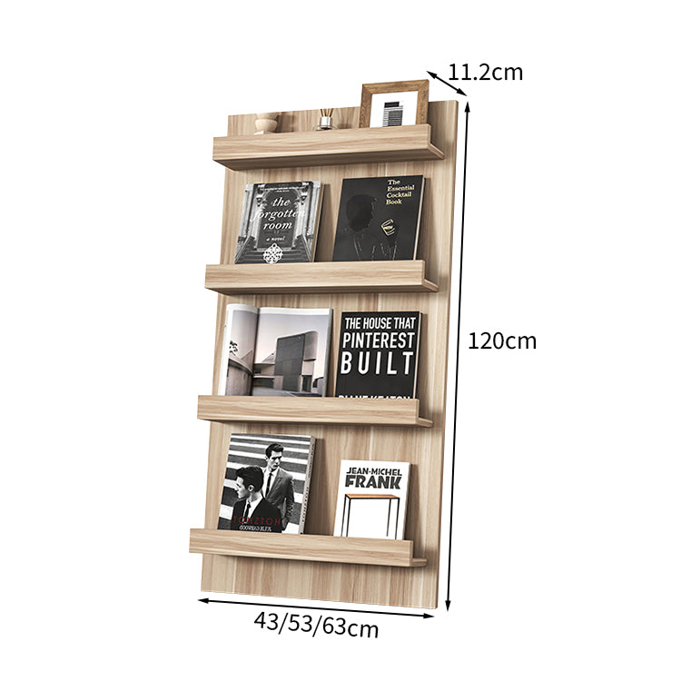 マガジンラック パンフレットスタンド 雑誌ラック オフィス収納 収納ラック 多段式デザイン 落下防止ガード メラミン化粧板 ZZJ-T006