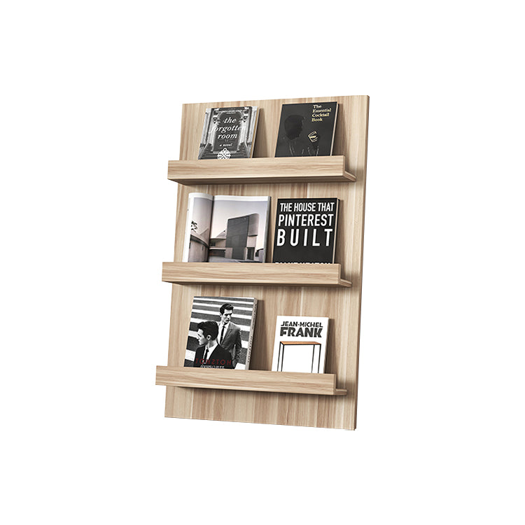 マガジンラック パンフレットスタンド 雑誌ラック オフィス収納 収納ラック 多段式デザイン 落下防止ガード メラミン化粧板 ZZJ-T006