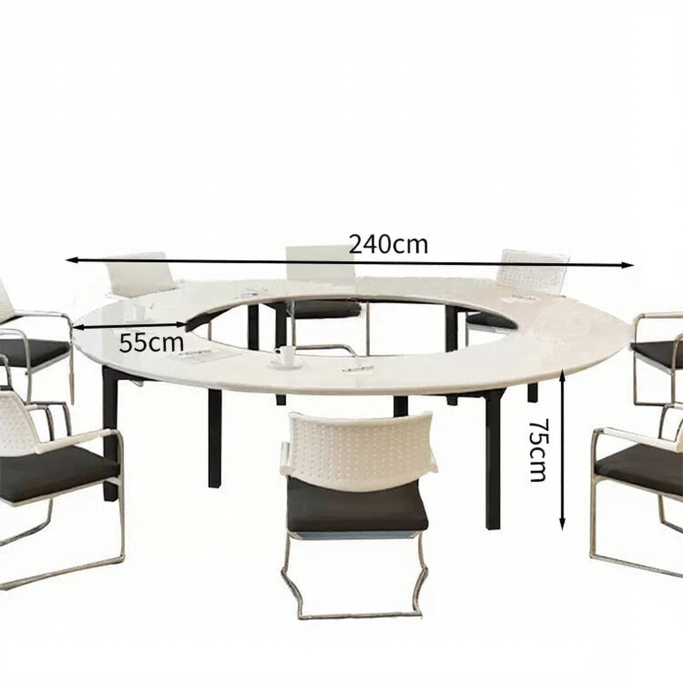 スチールフレーム ピアノ塗装 鏡面仕上げ 会議用テーブル ミーティングテーブル おしゃれ 会議机 会議テーブル 会議室 打ち合わせ 作業台 HYZ-T021
