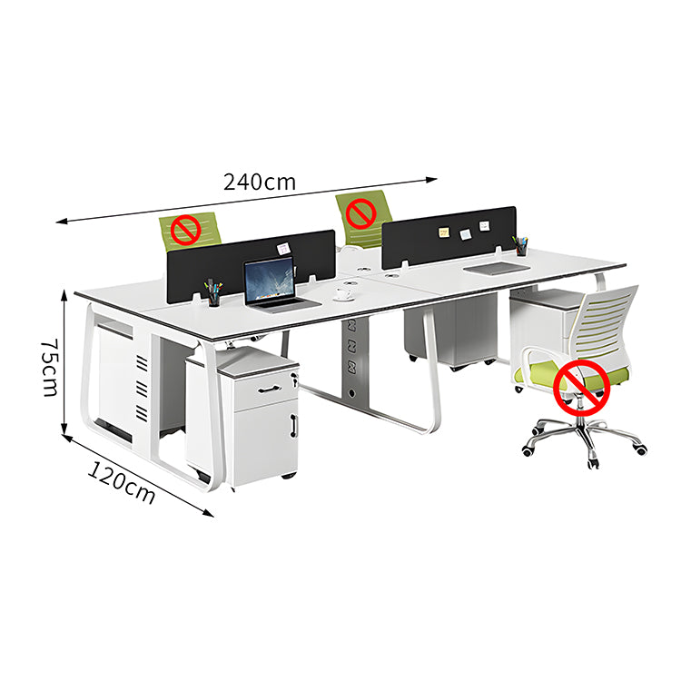 オフィスデスク オフィス デスク 厚天板 配線孔 トップパネル付き シンプル 多機能 カスタマイズ可能 SL-BGZ-001