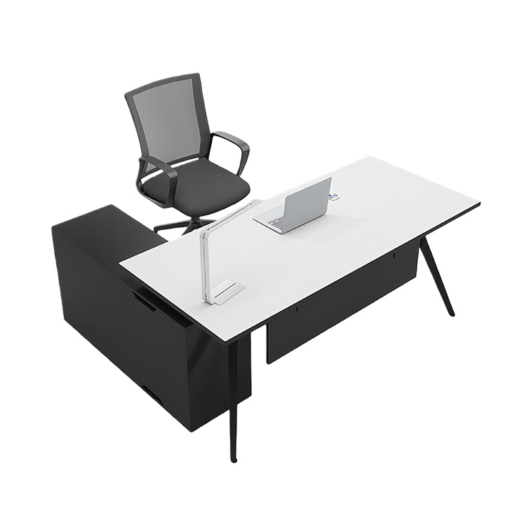 エグゼクティブデスク デスク オープン収納 サイドキャビネット 収納 エコ板材 広々天板 隠し型 カスタマイズ可能 LBZ-T127