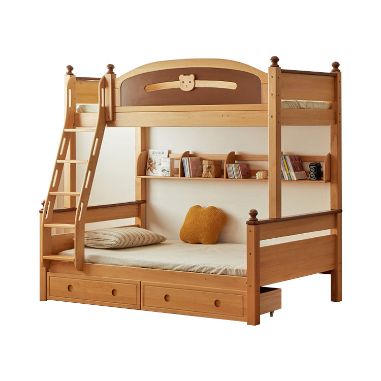 おしゃれ 落ち着く ナチュラル はしご シングルベッド 二段ベッド ロングライフ サイドフレーム ケヤキ材 SCC-T018