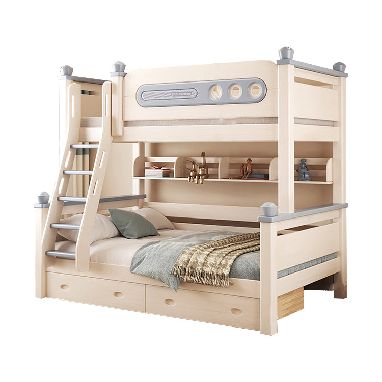 シンプル 洗練 おしゃれ 明るい 二段ベッド 宮棚 丸み チェリーウッド 大容量 引き出し キャスター 分割可能 SCC-T021