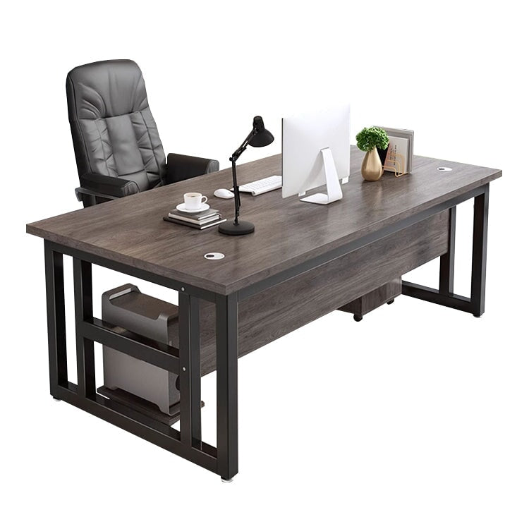 サイドキャビネット付き ロック付き アルミ合金 取っ手付き キャスター付き パソコン収納 エコ板材 エグゼクティブデスク カスタマイズ可能 LBZ-T044 tomokagu