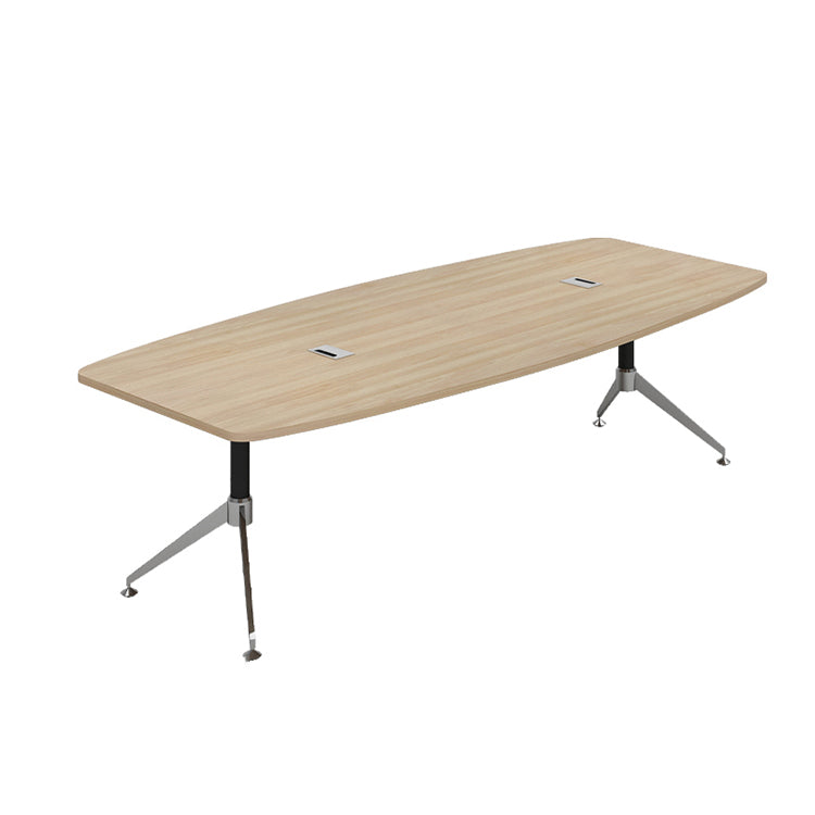 シンプル モダン スタイリッシュ 重厚感 木目調 配線ボックス 会議テーブル ミーティングテーブル メラミン化粧板 カスタマイズ可能 HYZ-T029 tomokagu