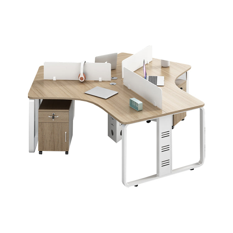 オフィスデスク ワークデスク 事務机 錠付き サイドワゴン 仕切りパネル スチールフレーム 安定感 カスタマイズ可能 BGZ-T033 TOMOKAGU