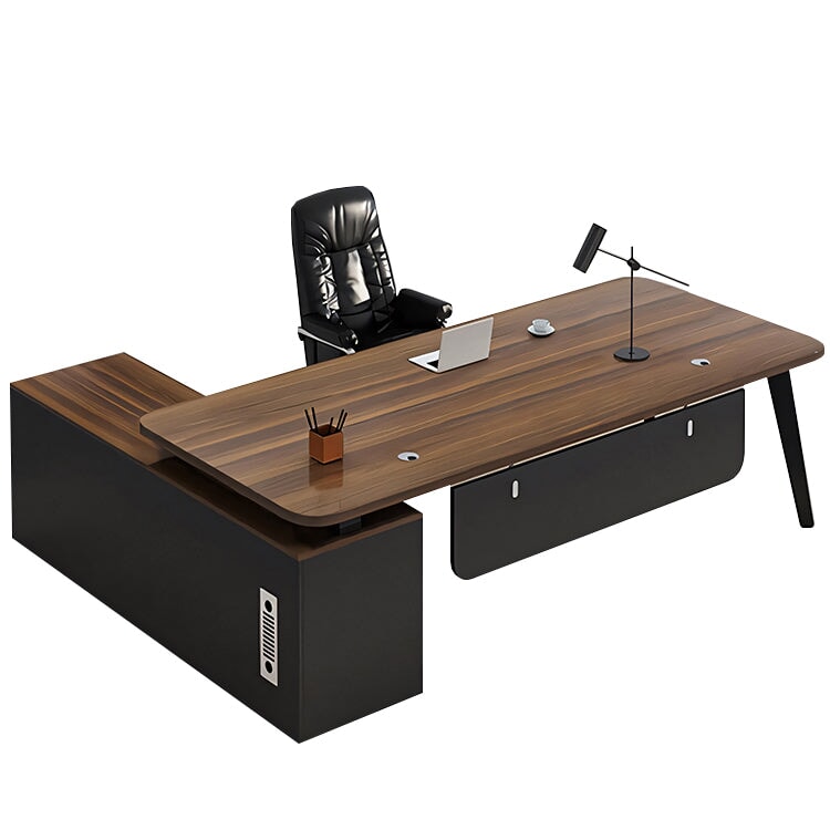 高品質 配線穴付き 角丸デザイン 炭素鋼製フレーム エグゼクティブデスク 社長机 社長室 オフィスデスク 作業机 カスタマイズ可能 LBZ-T028 tomokagu