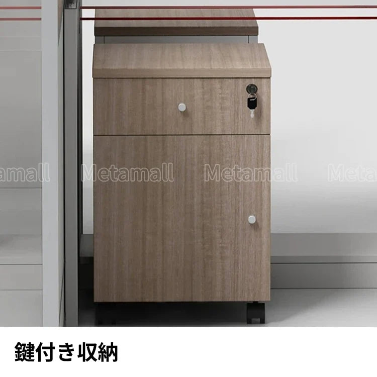 連結型対向型ワークデスク 事務机 オフィス用 多機能 デスクパーテーション プライバシー保護 大容量収納 オフィス収納 書類整理 整理整頓 頑丈設計 高耐久 エコ素材 カスタマイズ可能 BGZ-M095