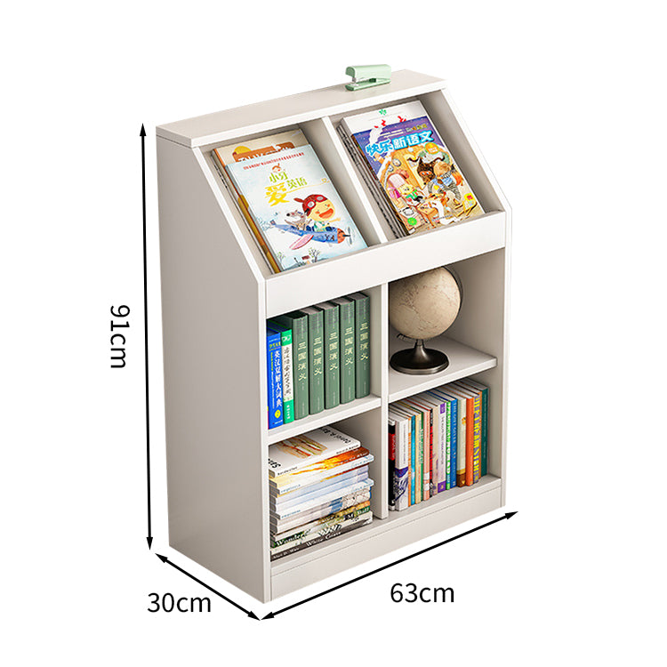 転倒防止 縦置き可能 絵本棚 ブックシェルフ 本棚 キャビネット ラック 本収納 収納家具 棚収納 学校 幼稚園 自宅用 大容量 シンプル ホワイト ナチュラル SNG-T006 tomokagu