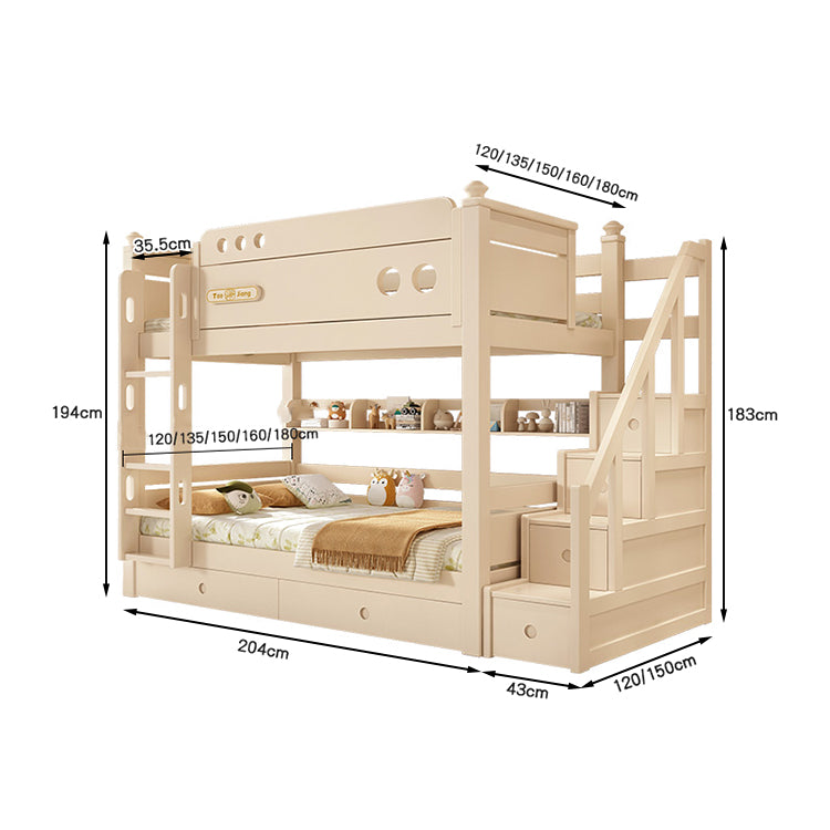 シンプル オシャレ 二段ベッド 分離可能デザイン 水性塗料 エコ 天然木 チェリーウッド カスタマイズ可能 SCC-T040