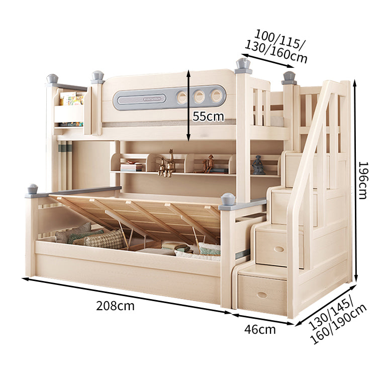 シンプル 洗練 おしゃれ 明るい 二段ベッド 宮棚 丸み チェリーウッド 大容量 引き出し キャスター 分割可能 SCC-T021