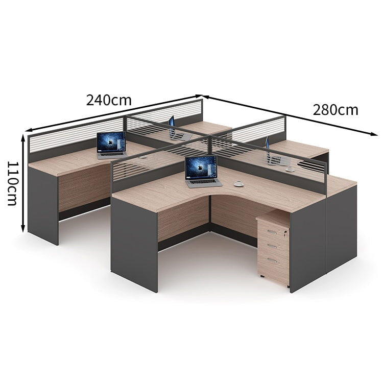 トップパネル付き 引き出し付き 配線孔付き ワークデスク パソコンデスク 事務机 オフィスデスク 天板固定デスク 長方形タイプ 会社用 事務所用 カスタマイズ可能 BGZ-T079 tomokagu
