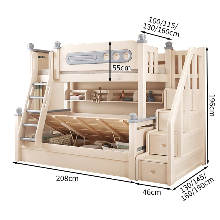 シンプル 洗練 おしゃれ 明るい 二段ベッド 宮棚 丸み チェリーウッド 大容量 引き出し キャスター 分割可能 SCC-T021