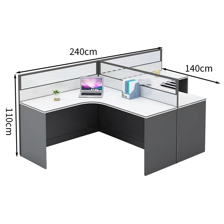 アルミ合金 配線孔付き 実用性重視 コスパ デスク オフィスデスク パーテーション付き L字デスク カスタマイズ可能 BGZ-T005 tomokagu