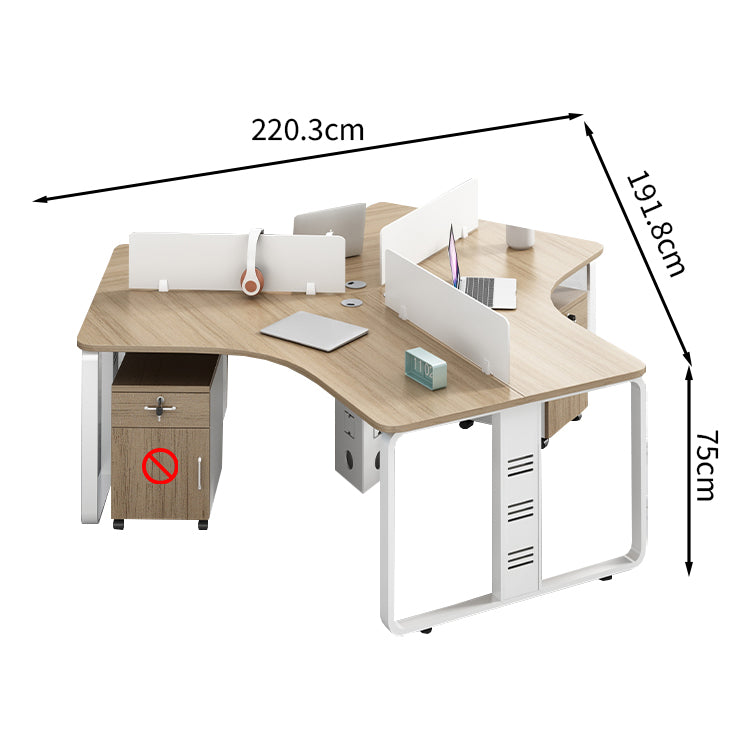オフィスデスク ワークデスク 事務机 錠付き サイドワゴン 仕切りパネル スチールフレーム 安定感 カスタマイズ可能 BGZ-T033 TOMOKAGU