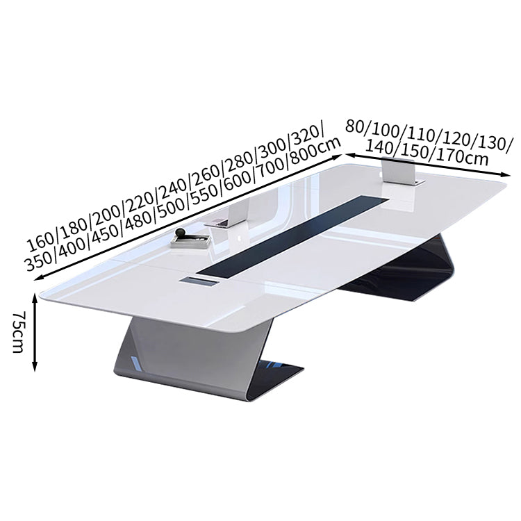 洗練 モダン スタイリッシュ ワークテーブル   メラミン化粧板 焼付ワニス 会議テーブル ミーティングテーブル 塗装 カスタマイズ可能  HYZ-T070 tomokagu