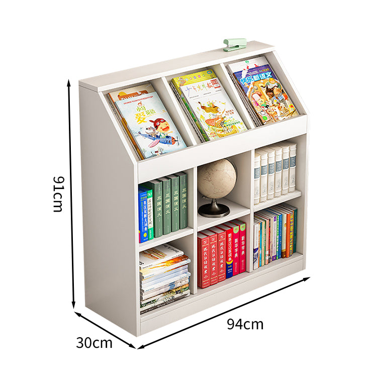 転倒防止 縦置き可能 絵本棚 ブックシェルフ 本棚 キャビネット ラック 本収納 収納家具 棚収納 学校 幼稚園 自宅用 大容量 シンプル ホワイト ナチュラル SNG-T006 tomokagu