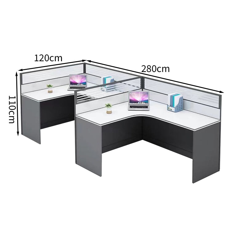 アルミ合金 配線孔付き 実用性重視 コスパ デスク オフィスデスク パーテーション付き L字デスク カスタマイズ可能 BGZ-T005 tomokagu