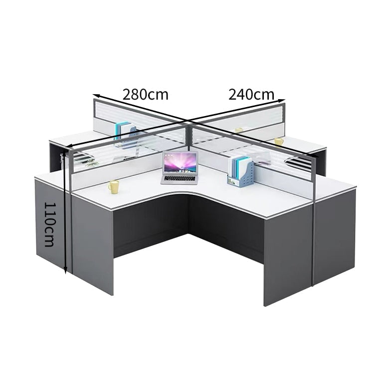 アルミ合金 配線孔付き 実用性重視 コスパ デスク オフィスデスク パーテーション付き L字デスク カスタマイズ可能 BGZ-T005 tomokagu