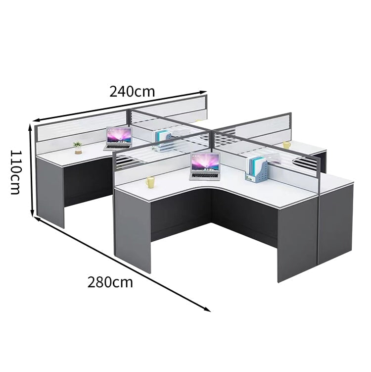 アルミ合金 配線孔付き 実用性重視 コスパ デスク オフィスデスク パーテーション付き L字デスク カスタマイズ可能 BGZ-T005 tomokagu