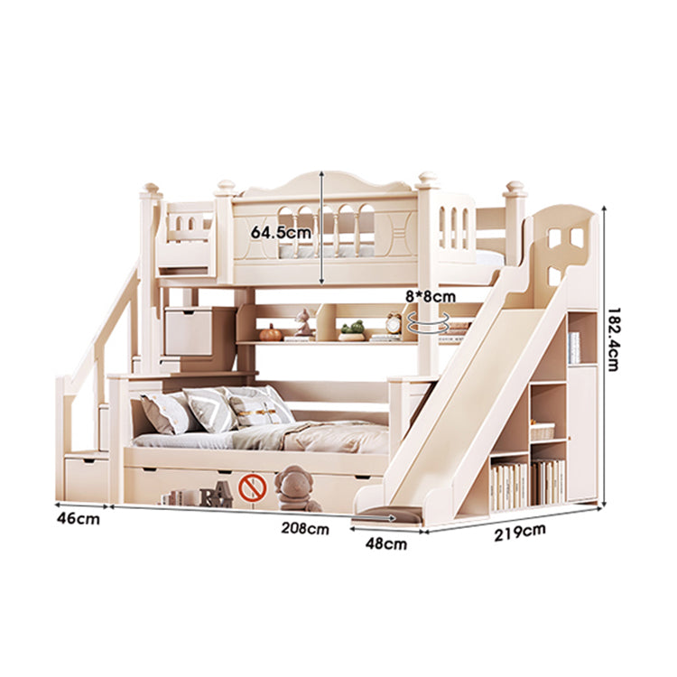 分割可能 木製フレーム 引き出し付き 収納棚 階段 二段ベッド ベッドフレーム ベッド 収納ベッド 子供用 兄弟姉妹 高い安全性 はしご シンプル オーク SCC-T012 tomokagu