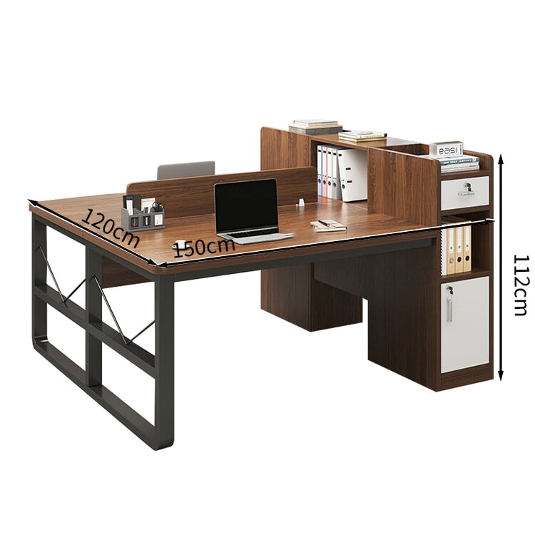 収納スペース カギ付き スチール脚 ロの字脚 デスクトップパネル デスク オフィスデスク フリーアドレスデスク BGZ-T023 tomokagu