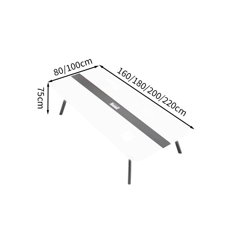 コンセント付き 会議用テーブル ミーティングテーブル ホワイト ダークブラウン 会議テーブル 会議机 ワークテーブル ミーティング 使いやすい ブラック カスタマイズ可能 HYZ-T032 tomokagu