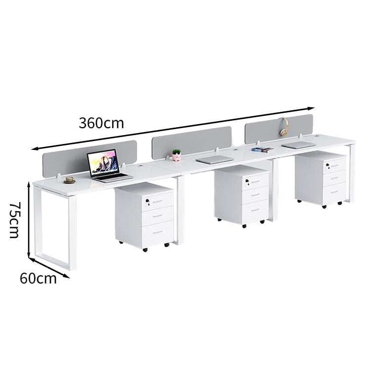 在宅ワーク トップパネル付き サイドワゴン付き 鍵付き ロの字脚 配線孔あり 事務机 ワークデスク オフィスデスク 長方形タイプ 事務所用 会社用 カスタマイズ可能 BGZ-T058 tomokagu