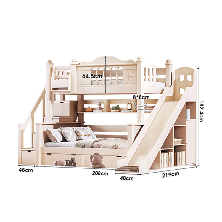 分割可能 木製フレーム 引き出し付き 収納棚 階段 二段ベッド ベッドフレーム ベッド 収納ベッド 子供用 兄弟姉妹 高い安全性 はしご シンプル オーク SCC-T012 tomokagu