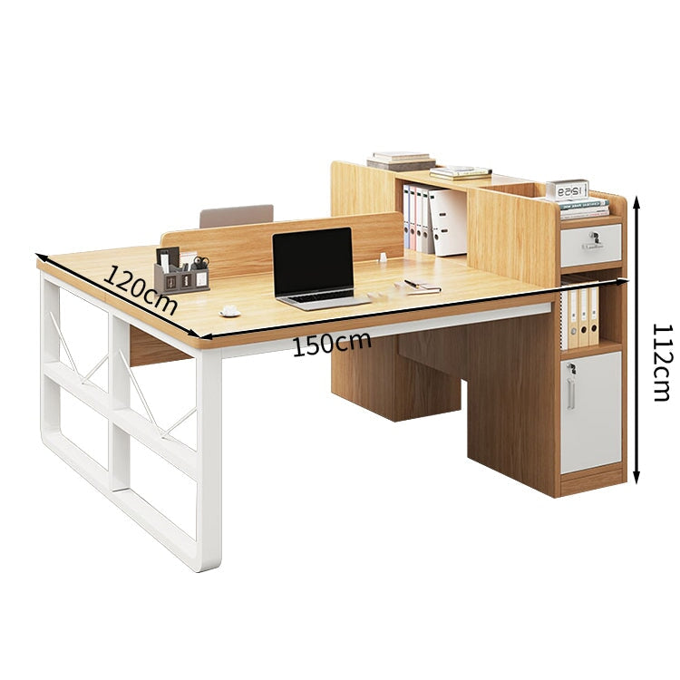 収納スペース カギ付き スチール脚 ロの字脚 デスクトップパネル デスク オフィスデスク フリーアドレスデスク BGZ-T023 tomokagu