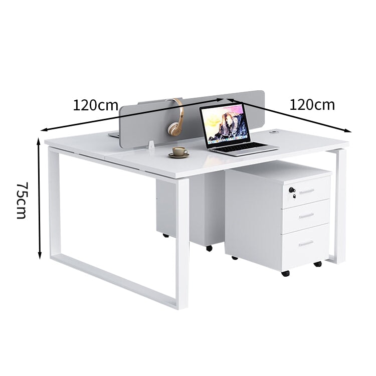 在宅ワーク トップパネル付き サイドワゴン付き 鍵付き ロの字脚 配線孔あり 事務机 ワークデスク オフィスデスク 長方形タイプ 事務所用 会社用 カスタマイズ可能 BGZ-T058 tomokagu