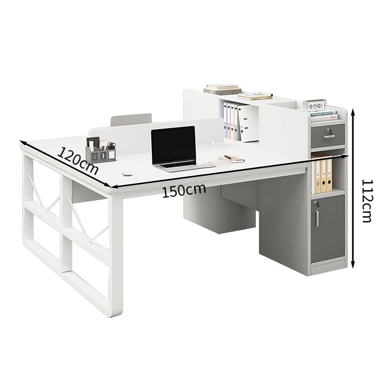 収納スペース カギ付き スチール脚 ロの字脚 デスクトップパネル デスク オフィスデスク フリーアドレスデスク BGZ-T023 tomokagu