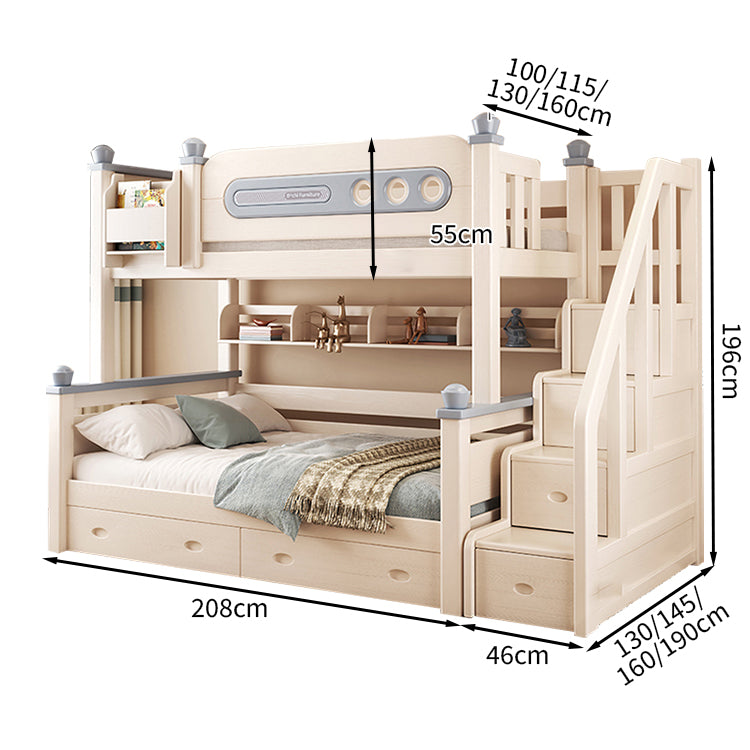 シンプル 洗練 おしゃれ 明るい 二段ベッド 宮棚 丸み チェリーウッド 大容量 引き出し キャスター 分割可能 SCC-T021