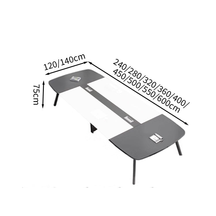 コンセント付き 会議用テーブル ミーティングテーブル ホワイト ダークブラウン 会議テーブル 会議机 ワークテーブル ミーティング 使いやすい ブラック カスタマイズ可能 HYZ-T032 tomokagu