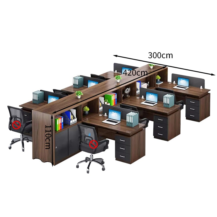 キャビネット付き 3段引き出し 化粧板 配線孔 パーテーション付き デスク オフィスデスク モダン 落ち着きがある カスタマイズ可能 BGZ-T002 tomokagu