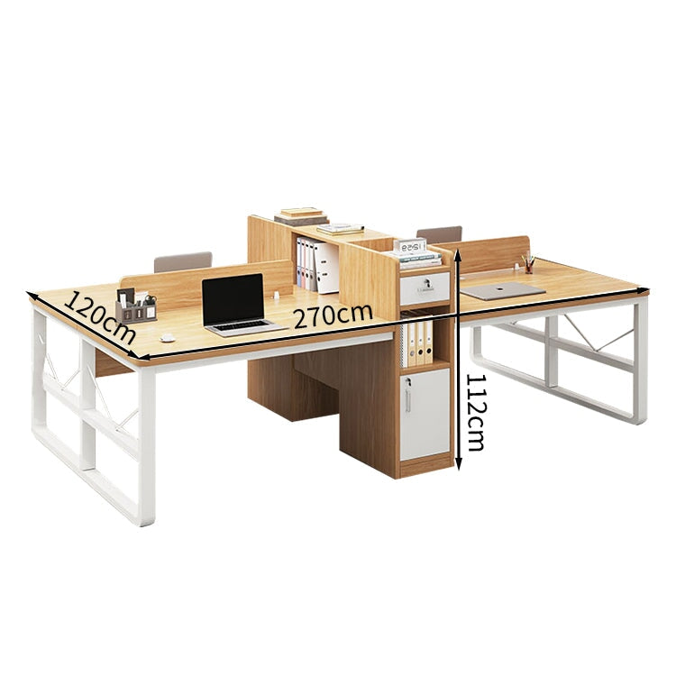 収納スペース カギ付き スチール脚 ロの字脚 デスクトップパネル デスク オフィスデスク フリーアドレスデスク BGZ-T023 tomokagu