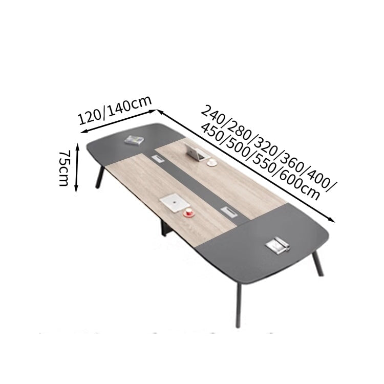 コンセント付き 会議用テーブル ミーティングテーブル ホワイト ダークブラウン 会議テーブル 会議机 ワークテーブル ミーティング 使いやすい ブラック カスタマイズ可能 HYZ-T032 tomokagu