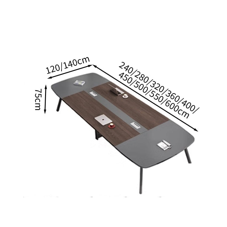 コンセント付き 会議用テーブル ミーティングテーブル ホワイト ダークブラウン 会議テーブル 会議机 ワークテーブル ミーティング 使いやすい ブラック カスタマイズ可能 HYZ-T032 tomokagu
