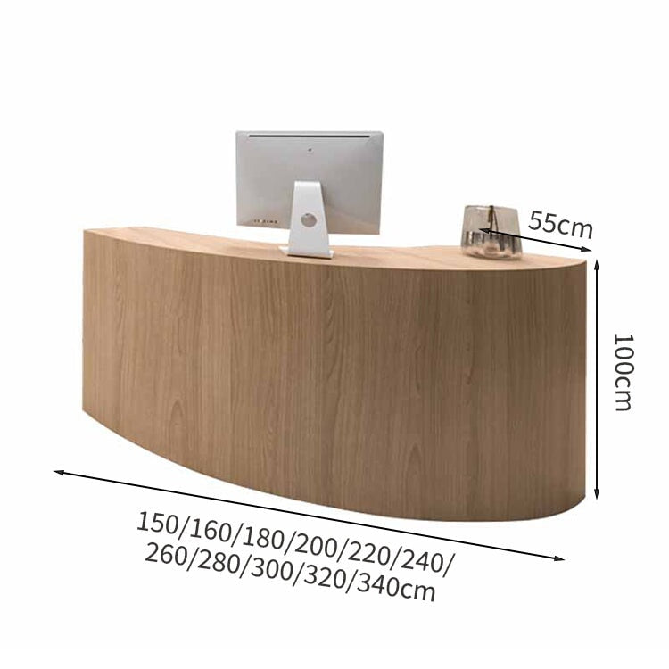 会社用 収納機能 高級感 アーチデザ 木製受付カウンター レセプションデスク レジカウンター 受付カウンター 業務用 シンプル 木目調 カスタマイズ可能 JDT-T108 tomokagu