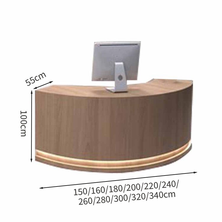 会社用 収納機能 高級感 アーチデザ 木製受付カウンター レセプションデスク レジカウンター 受付カウンター 業務用 シンプル 木目調 カスタマイズ可能 JDT-T108 tomokagu