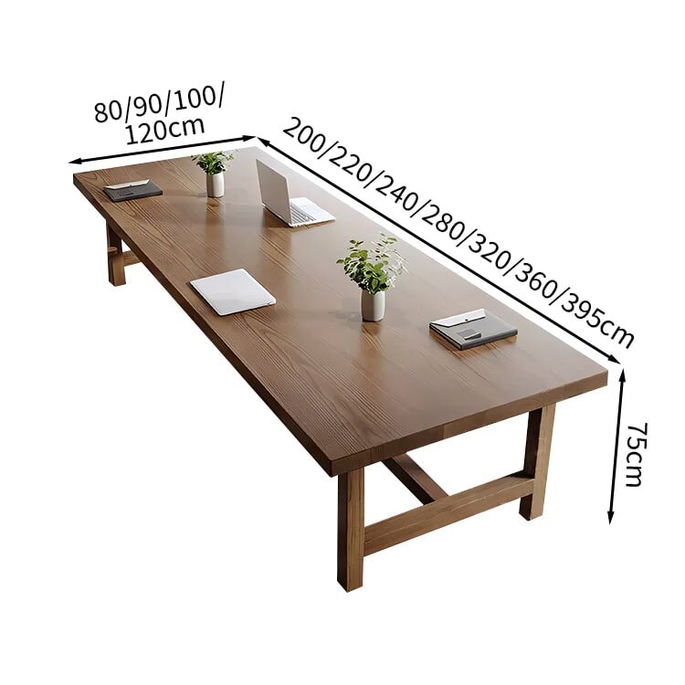 角丸 4本脚タイプ ミーティング用テーブル 木製テーブル 事務机 天板固定テーブル 長方形タイプ 会議テーブル 会社用 会議室用 事務所用 ウォールナット カスタマイズ可能 HYZ-T055 tomokagu