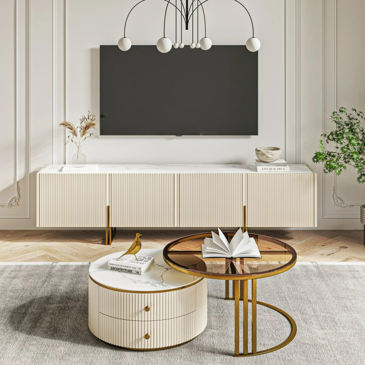 セラミック天板 収納 扉付き 大容量 広い天板 テレビボード テレビ台 リビングボード シック 上質 おしゃれ カスタマイズ可能 DSG-K-015
