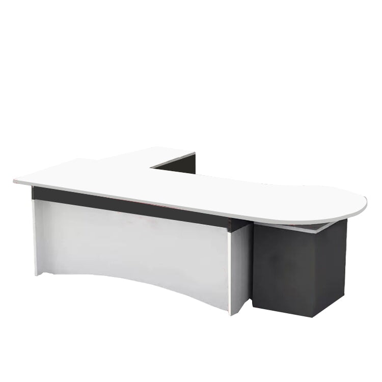 大容量収納スペース 取っ手付き ロック付き 移動式キャビネット エコ板材 化粧板 エグゼクティブデスク 社長デスク 事務机 オフィス デスク オフィスデスク シンプル LBZ-T039 tomokagu