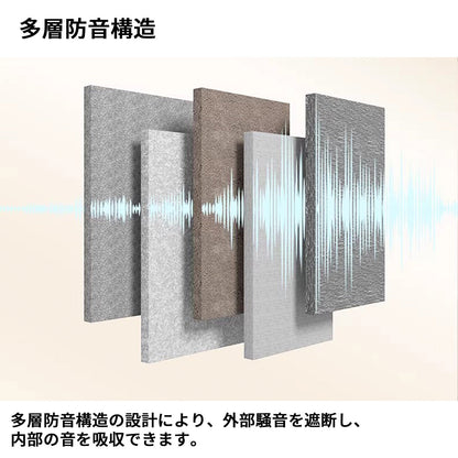 防音室　隔音室　マルチユース　静音換気システム　多層式遮音材料　デュアルエアサイクルシステム　照明システム　キャスター　カスタマイズ可能　JYC-S010