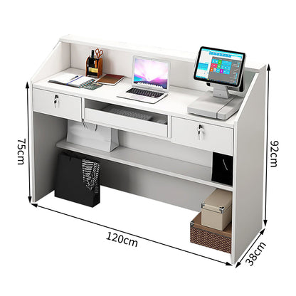カウンター　受付カウンター　オフィスカウンター　エントランスカウンター　シンプル　ホワイト　カスタマイズ可能　JDT-T001　tomokagu