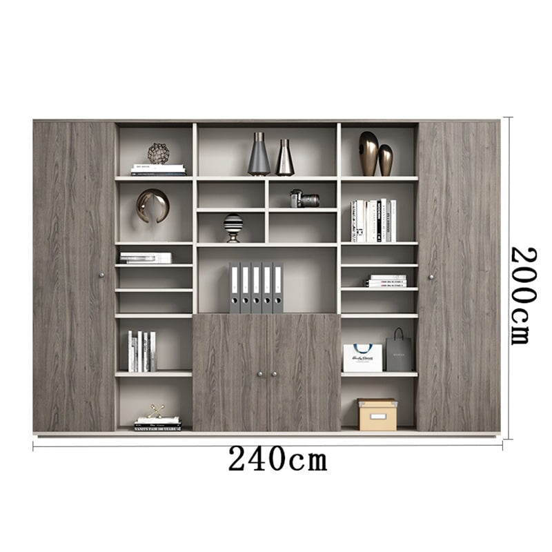 オフィス用　壁面収納　社長室用　役員室用　扉付き　オフィスキャビネット　役員収納庫　収納棚　書類棚　高級感　カスタマイズ可能　CWG-T043