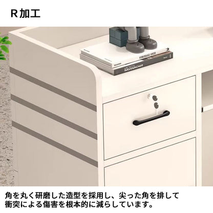 受付カウンター　受付台　シンプル　オシャレ　広々　エコ素材　ダブル天板　高品質取っ手　Ｒ加工　カスタマイズ可能　JDT-S097
