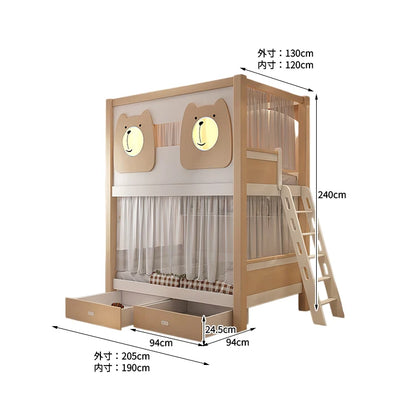 二段ベッド　子供用ベッド　子供用二段ベッド　収納付きベッド　エコ素材　滑り止め付き踏板　大容量収納　見せる収納　高床式収納　シンプル　ナチュラル　カスタマイズ　SCC-C102