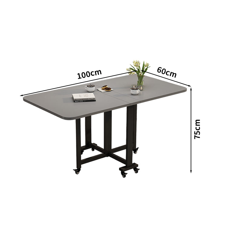 キャスター付き　Ｒ字加工　上質　高品質　耐久性　安定感　折りたたみタイプ　ダイニングテーブルセット　食卓テーブル　ホワイト　ブラック　カスタマイズ可能　CZ-T008　tomokagu
