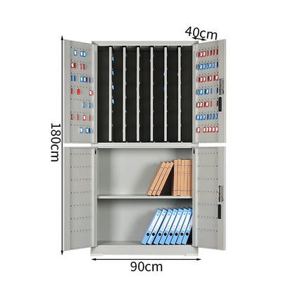 キャビネット　キーボックス　収納　大容量　多段式　冷間加工　スライドレール　キーフック　可動棚板　錠付き　パスワードタイプ　指紋認証タイプ　実用　安全性　洗練　CWG-K063 tomokagu